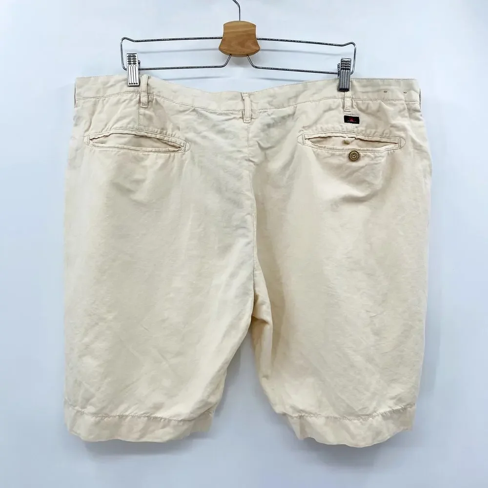 Faherty men 42 cream Tradewinds Relaxed Fit Linen Blend Shorts